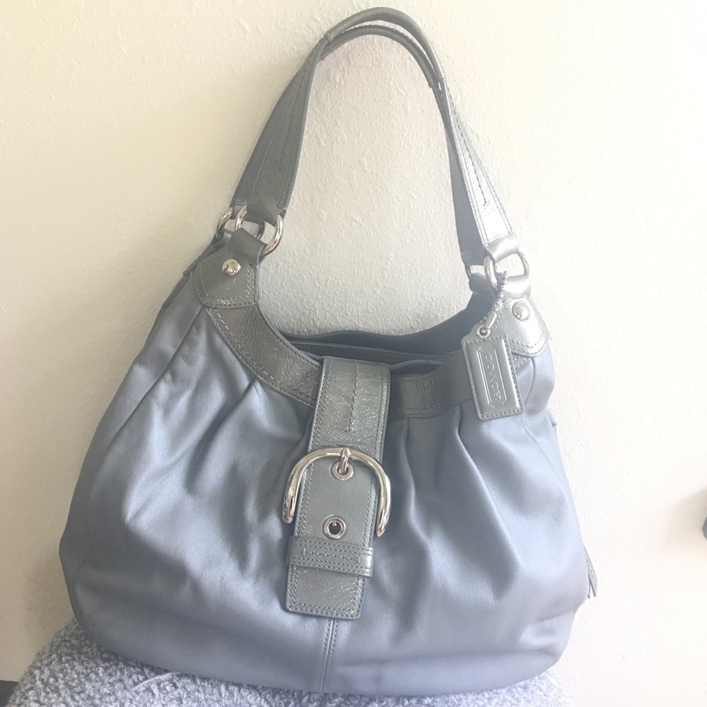 Coach Leather Gray Purse
